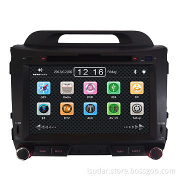 Car DVD Player for Kia Sportage 2010 with CD/MP3/DVD/USB and 8-inch TFT Monitor